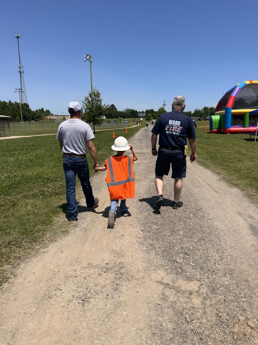 Headed to see the fire truck with Chief Reaves