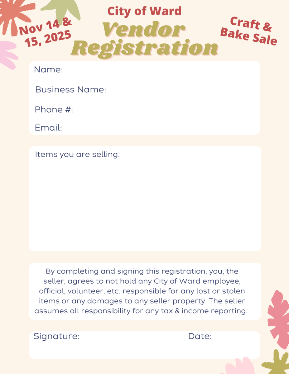 Craft & Bake Sale vendor form