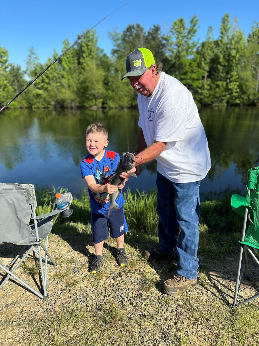 Youth Catch at fishing derby