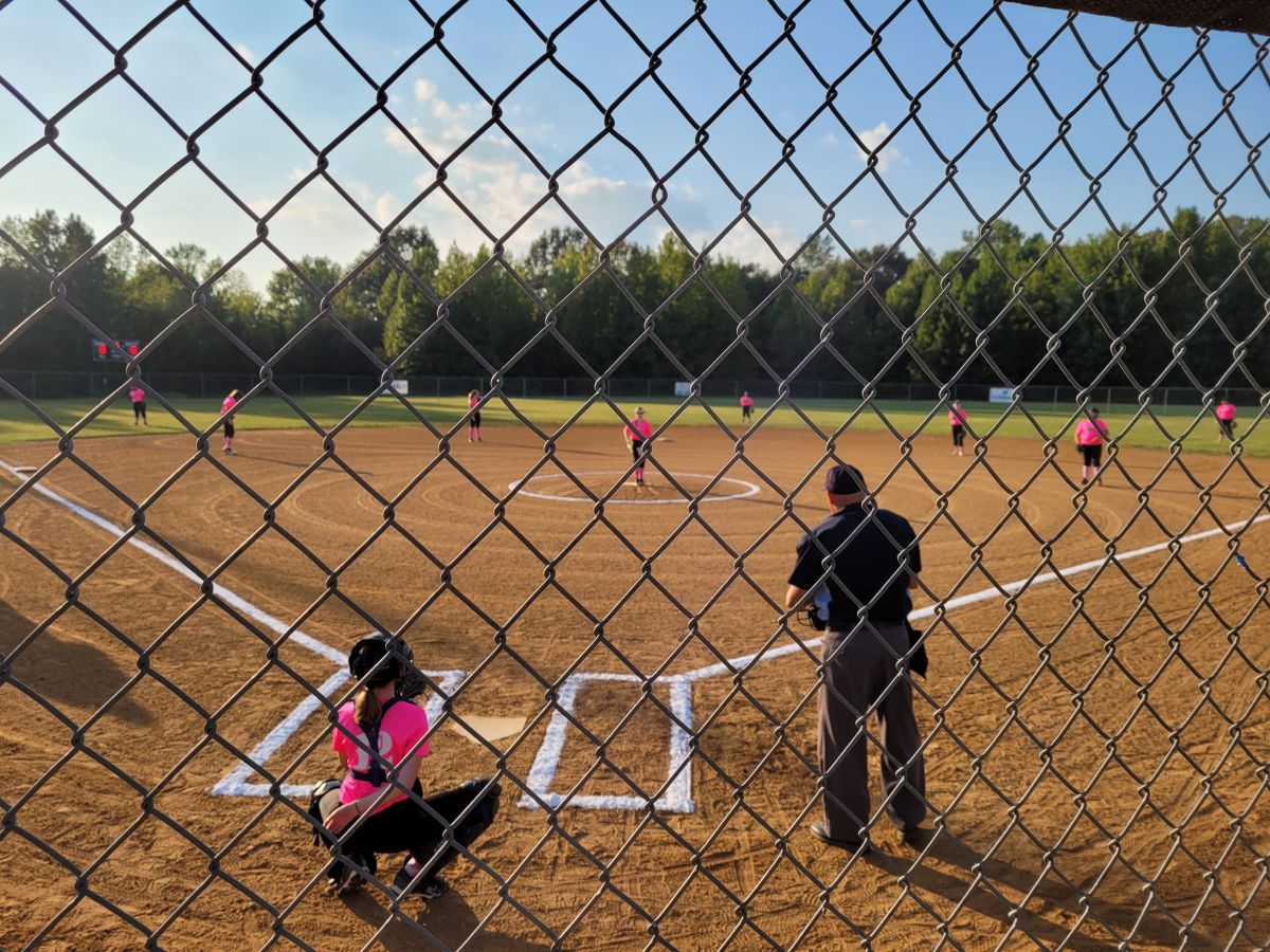 Youth fastpitch softball game
