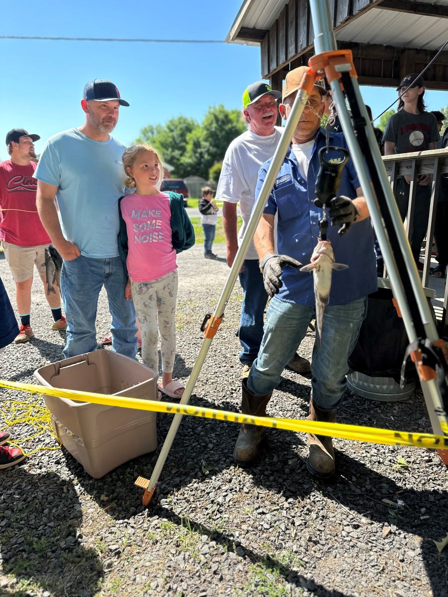 Weighing in the catches!